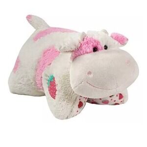 Pillow Pets Strawberry Milkshake Cow Sweet Scented Pet 18" Brand New, IN HAND